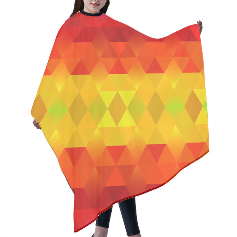 Personality  Bright Red And Yellow Geometric Pattern Hair Cutting Cape