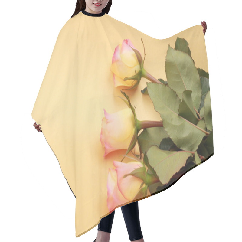 Personality  Roses With Empty Background Hair Cutting Cape