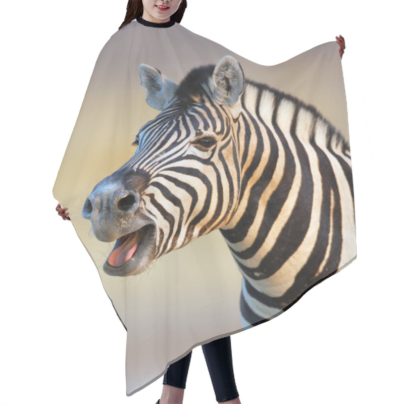 Personality  Zebra Calling Hair Cutting Cape