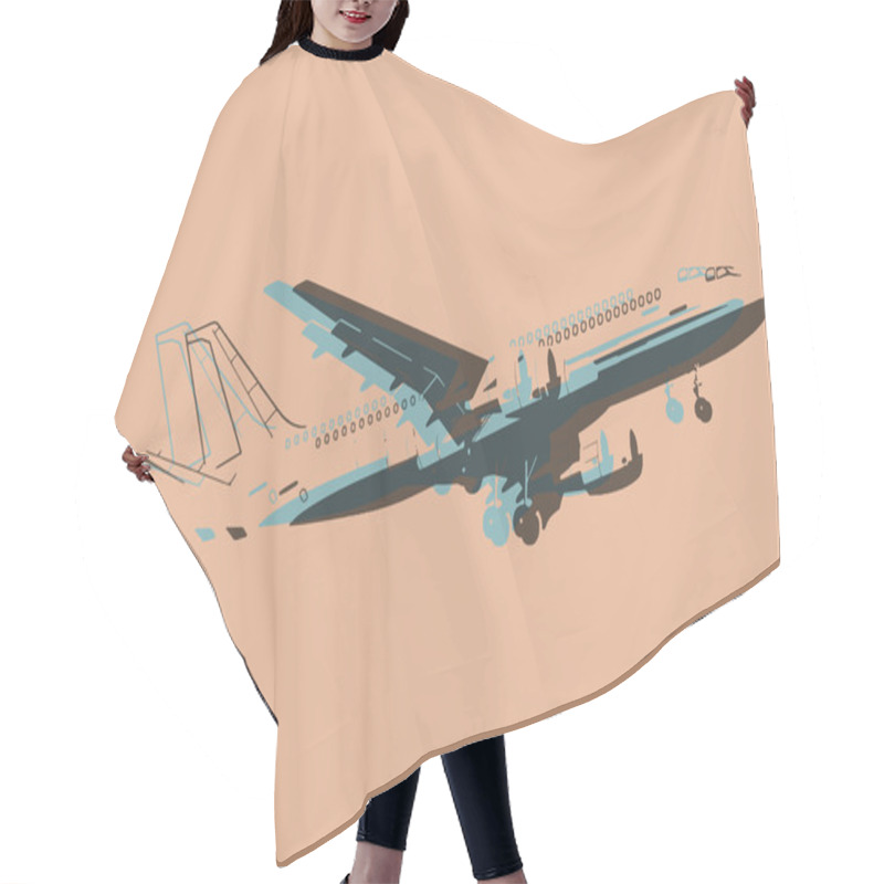 Personality  Pop Art. Plane Hair Cutting Cape