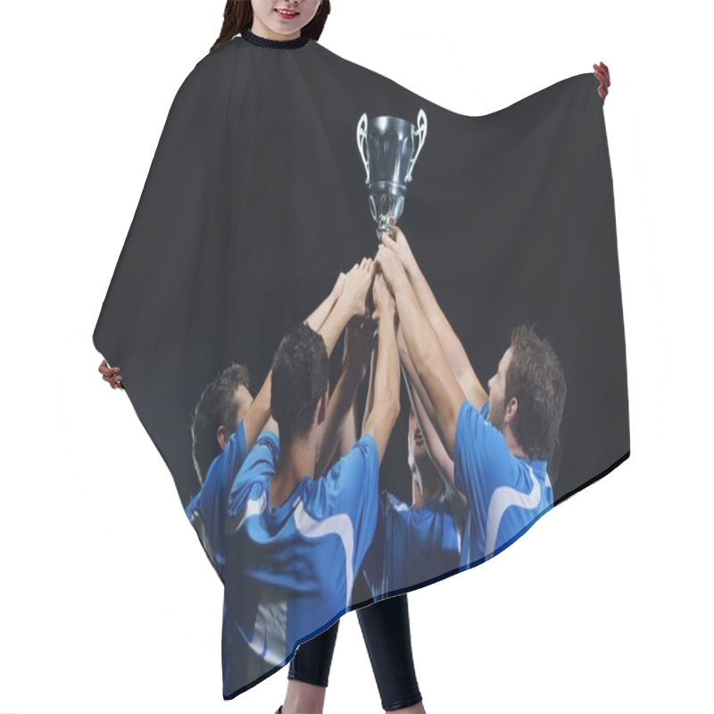 Personality  Soccer Players Celebrating Victory Hair Cutting Cape