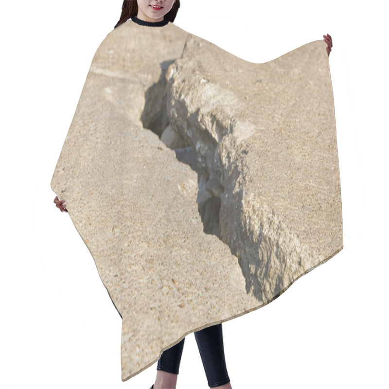 Personality  Cracked Road Concrete Close Up Hair Cutting Cape