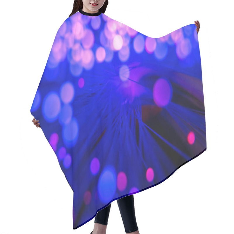 Personality  Blurred Abstract Vibrant Neon Background With Shiny Bokeh Hair Cutting Cape