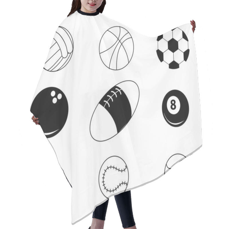 Personality  Sports Balls Hair Cutting Cape