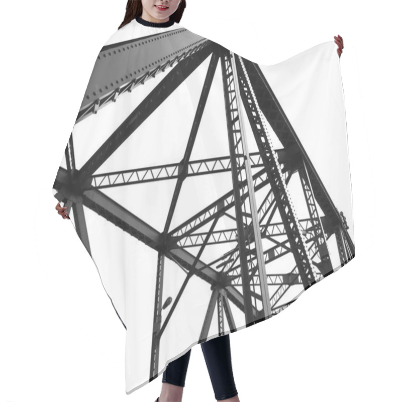 Personality  Black And White Structural Of Bridge Hair Cutting Cape