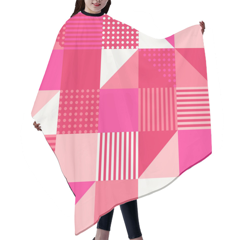 Personality  Scandinavian Squares Pattern Hair Cutting Cape