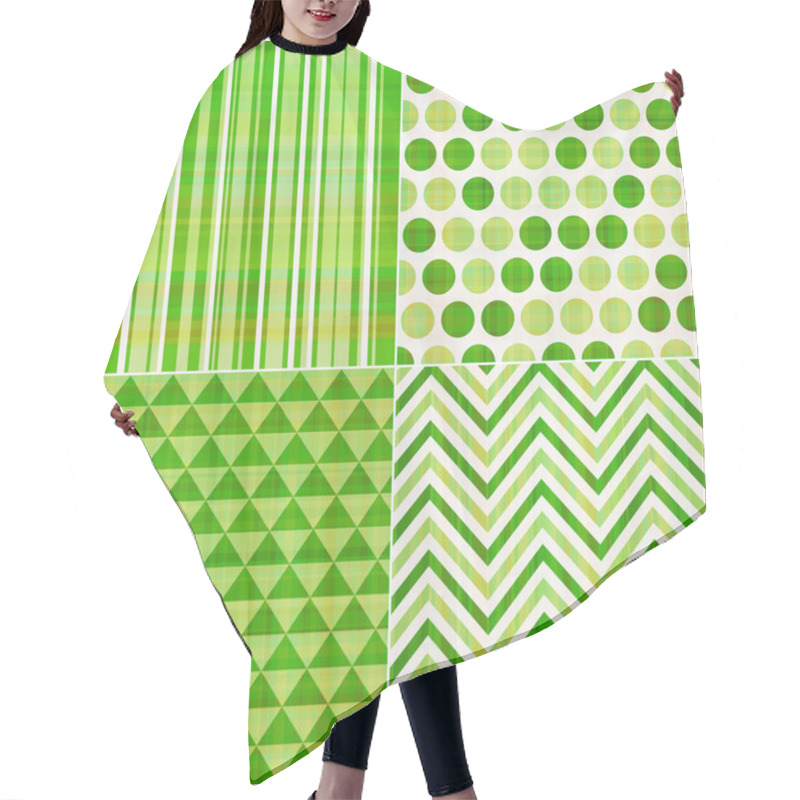 Personality  Seamless Green Texture Pattern Background Hair Cutting Cape