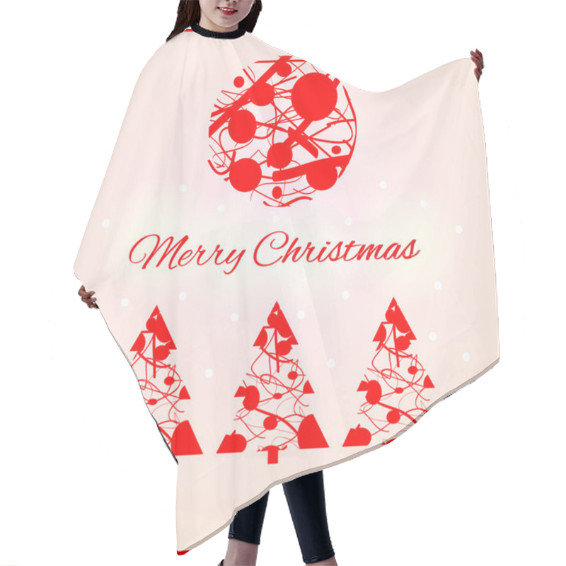 Personality  Christmas Design Elements. Vector Illustration Hair Cutting Cape