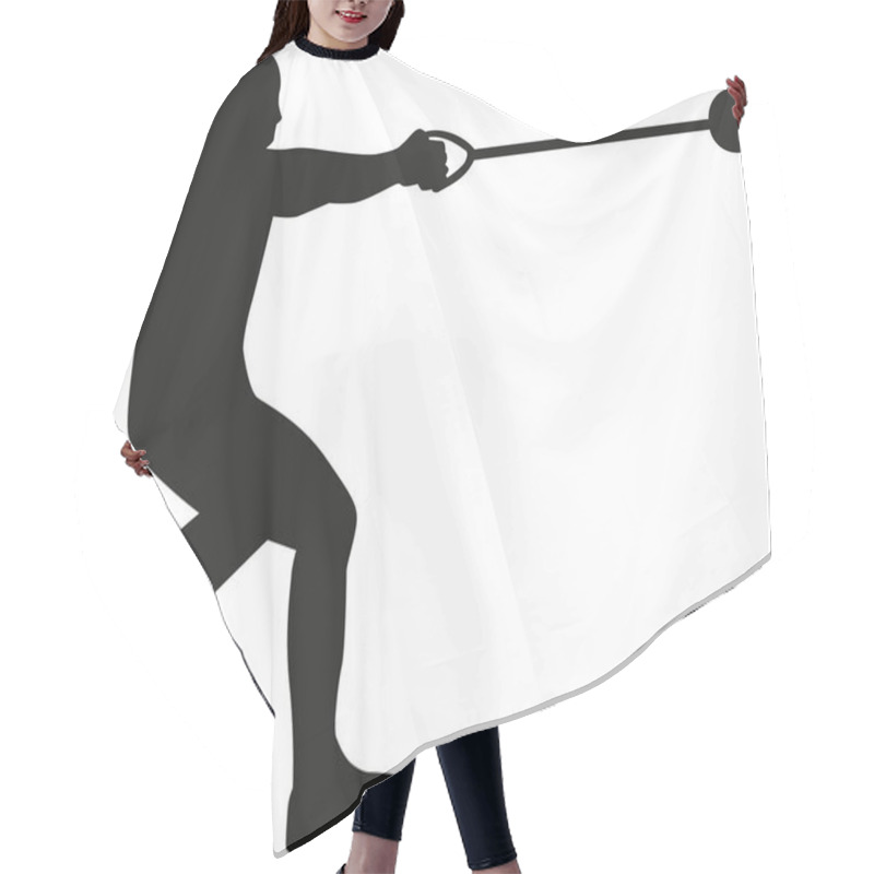 Personality  Hammer Throw Silhouette Hair Cutting Cape