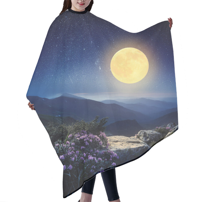 Personality  Full Moon In The Mountains  Hair Cutting Cape