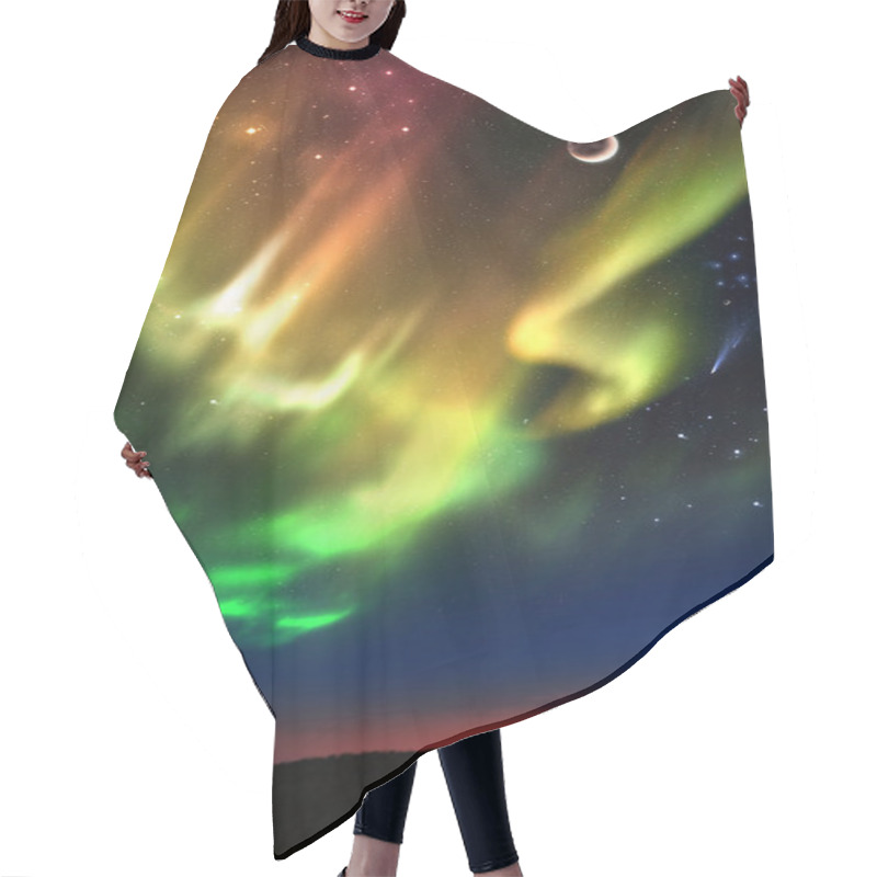 Personality  Auroras Over The Hills Hair Cutting Cape