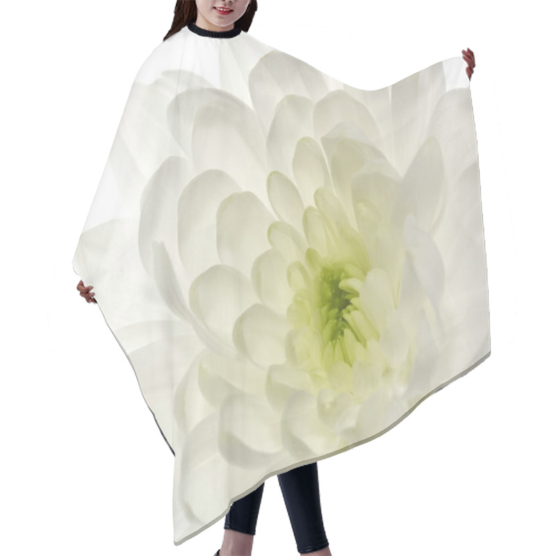 Personality  White Chrysanthemum Flower Hair Cutting Cape