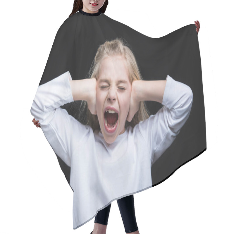 Personality  Little Girl Screaming Hair Cutting Cape