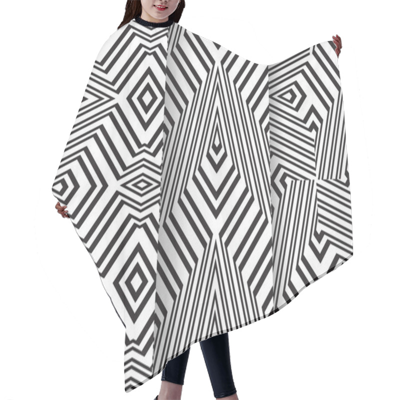 Personality  Set Of 3 Abstract Patterns Hair Cutting Cape