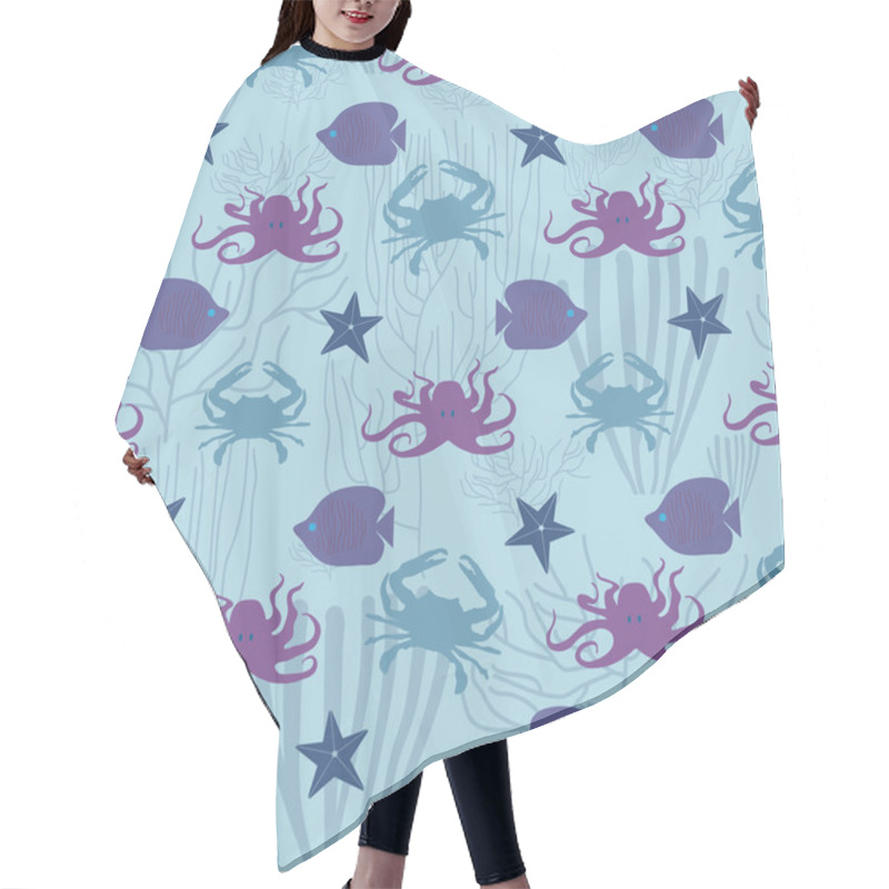 Personality  Underwater World Hair Cutting Cape