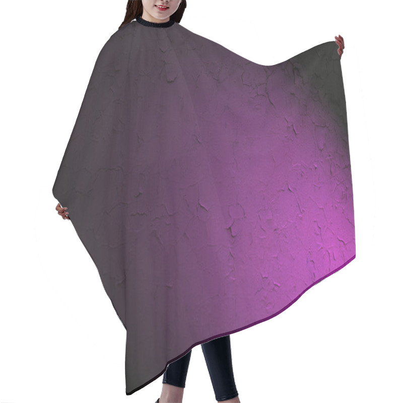 Personality  Cracked Purple Wall With Spotlight Hair Cutting Cape