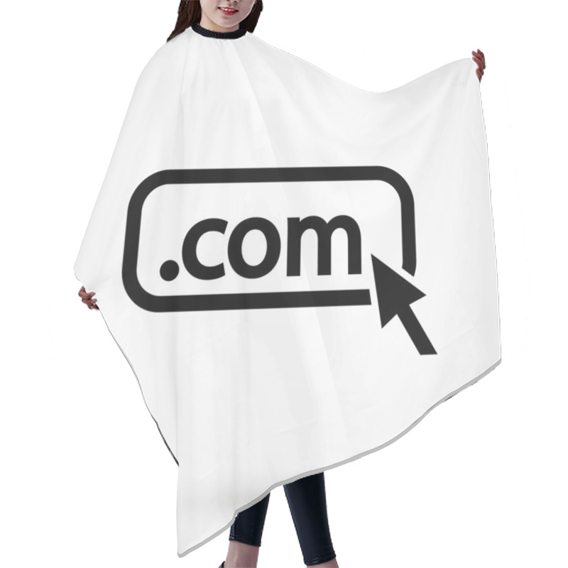 Personality  Domain Com Icon On White Background In Flat Style. Simple Vector Hair Cutting Cape