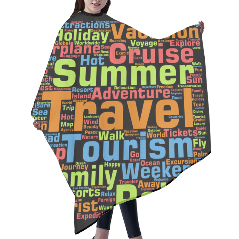 Personality  Tourism Word Cloud Hair Cutting Cape