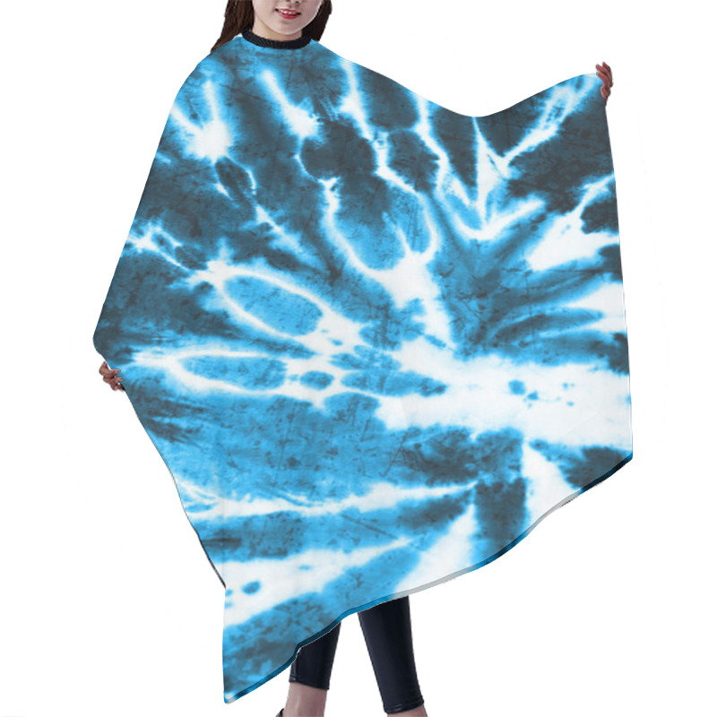 Personality  Creative Double Exposure Grung Texture With Tie Dye Textile Hair Cutting Cape