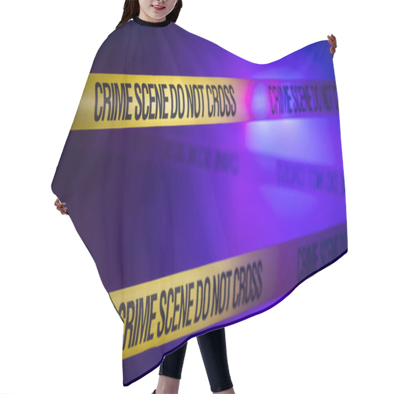 Personality  Crime Scene Fenced With Ribbons Hair Cutting Cape