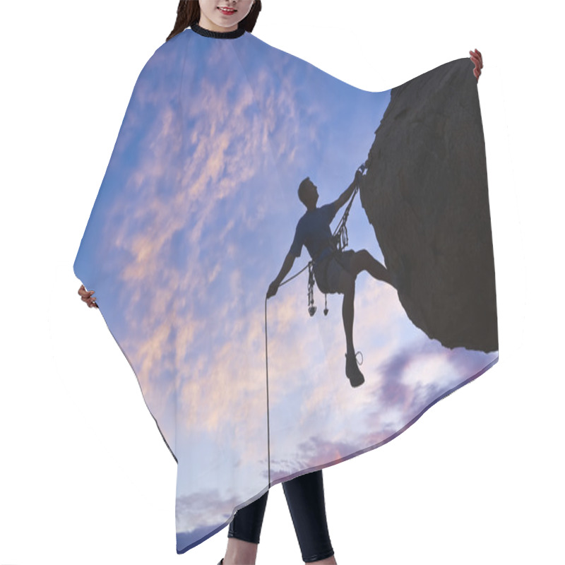 Personality  Rock Climber Rappelling. Hair Cutting Cape