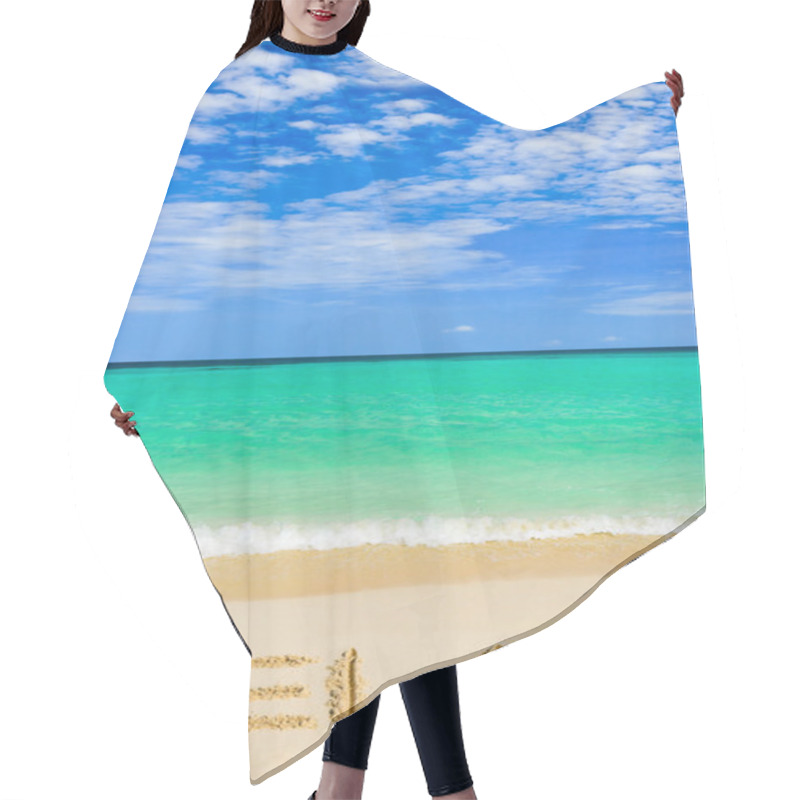 Personality  Word Relax On Beach Hair Cutting Cape