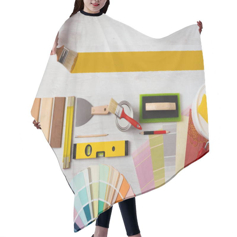 Personality  Painting And Decorating DIY Banner Hair Cutting Cape