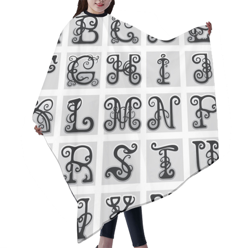 Personality  Alphabet Hair Cutting Cape