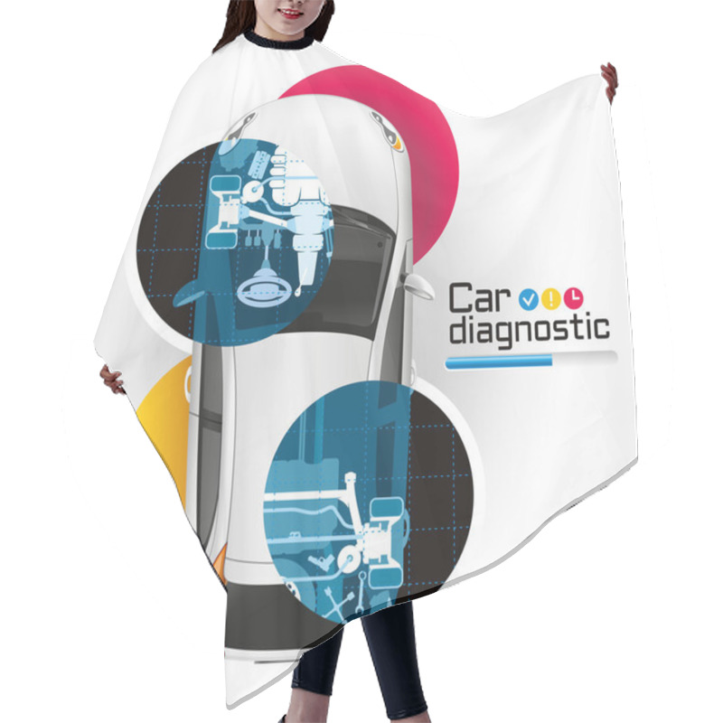 Personality  X-ray Car Diagnostic Hair Cutting Cape