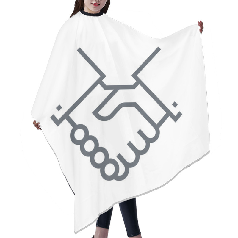 Personality  Hand Shake Icon Hair Cutting Cape