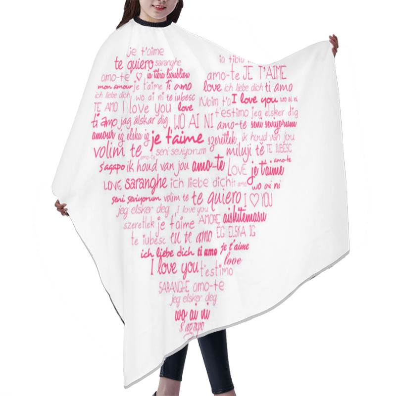 Personality  Heart I Love You Hair Cutting Cape