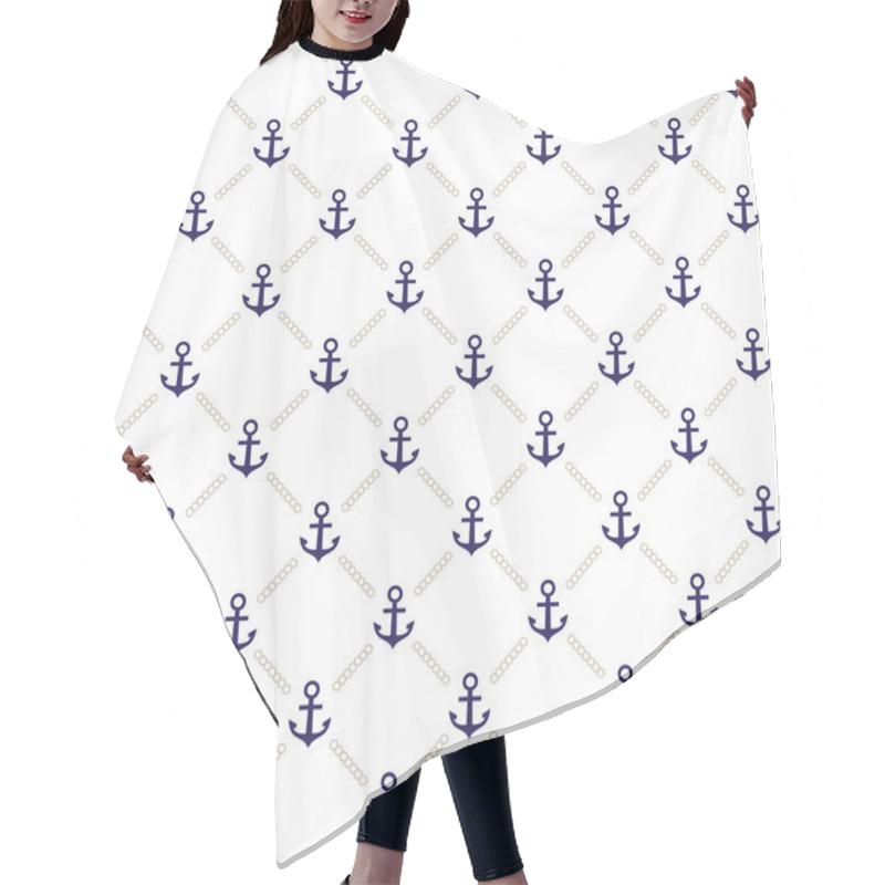 Personality  Anchor Pattern Hair Cutting Cape