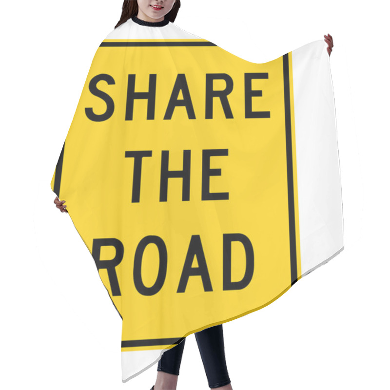 Personality  Road Sign - Share The Road Hair Cutting Cape