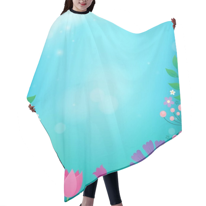 Personality  Flower Topic Background 2 Hair Cutting Cape