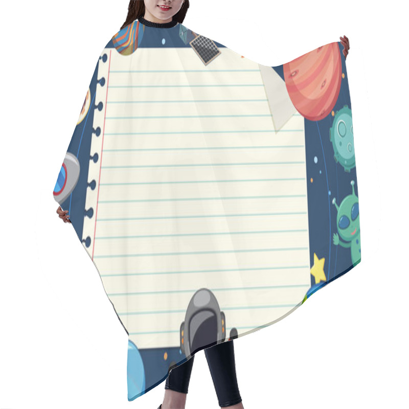 Personality  Paper Template With Planets In Space Background Hair Cutting Cape