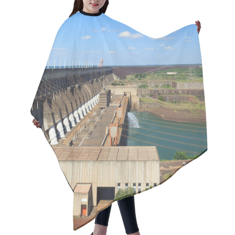 Personality   Hydroelectric Power Station Itaipu Dam, Brazil, Paraguay Hair Cutting Cape