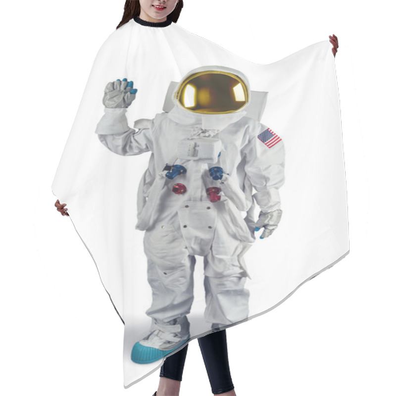 Personality  Astronaut Standing Isolated Hair Cutting Cape