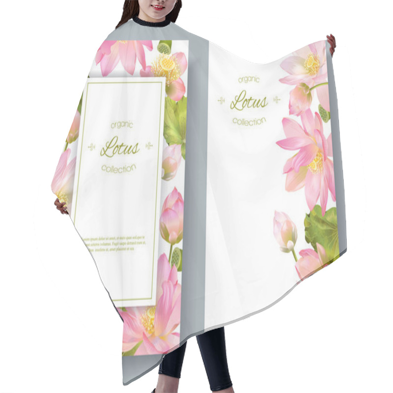 Personality  Lotus Flower Banners Hair Cutting Cape