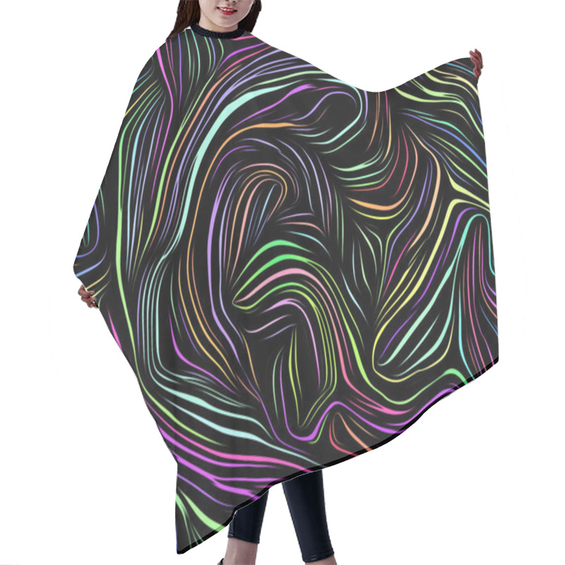 Personality  Swirling Lines Hair Cutting Cape