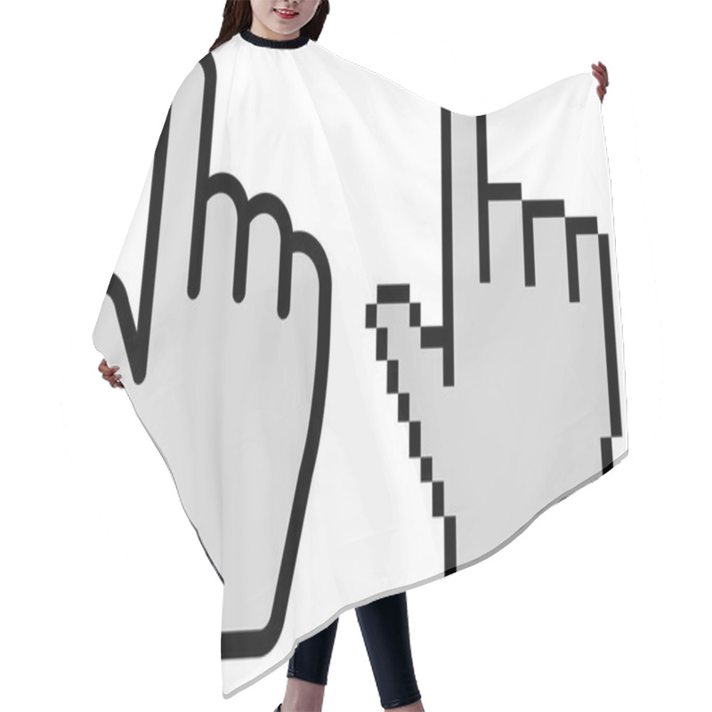 Personality  Hand Cursor Vector Illustration  Hair Cutting Cape