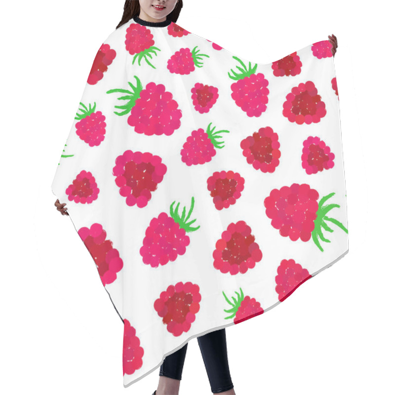 Personality  Raspberry Background Painted Pattern Hair Cutting Cape