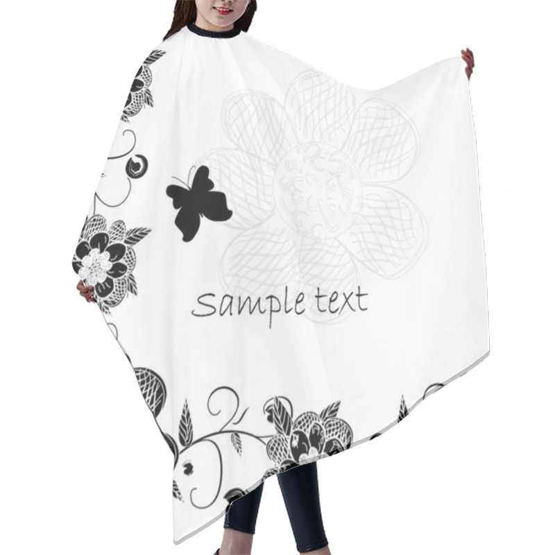 Personality  Floral Design Hair Cutting Cape