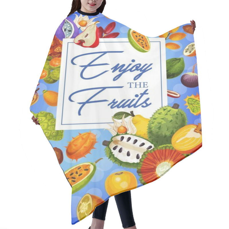 Personality  Natural Exotic Fruits, Vegetarian Healthy Food Hair Cutting Cape