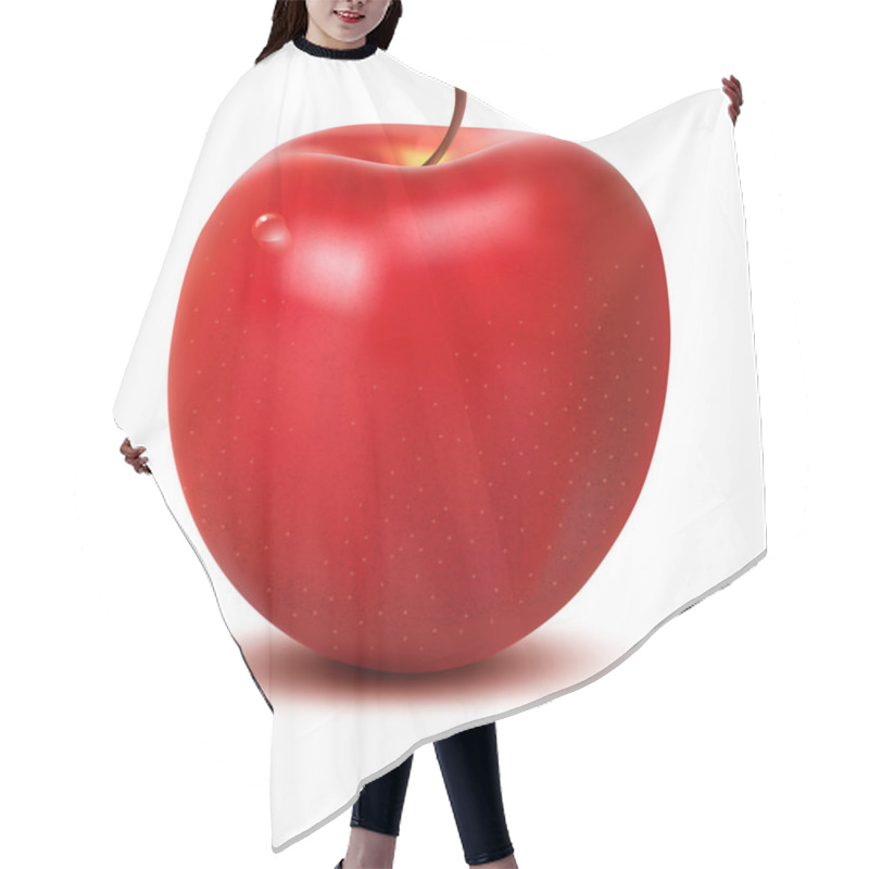 Personality  Red Apple. Vector Hair Cutting Cape