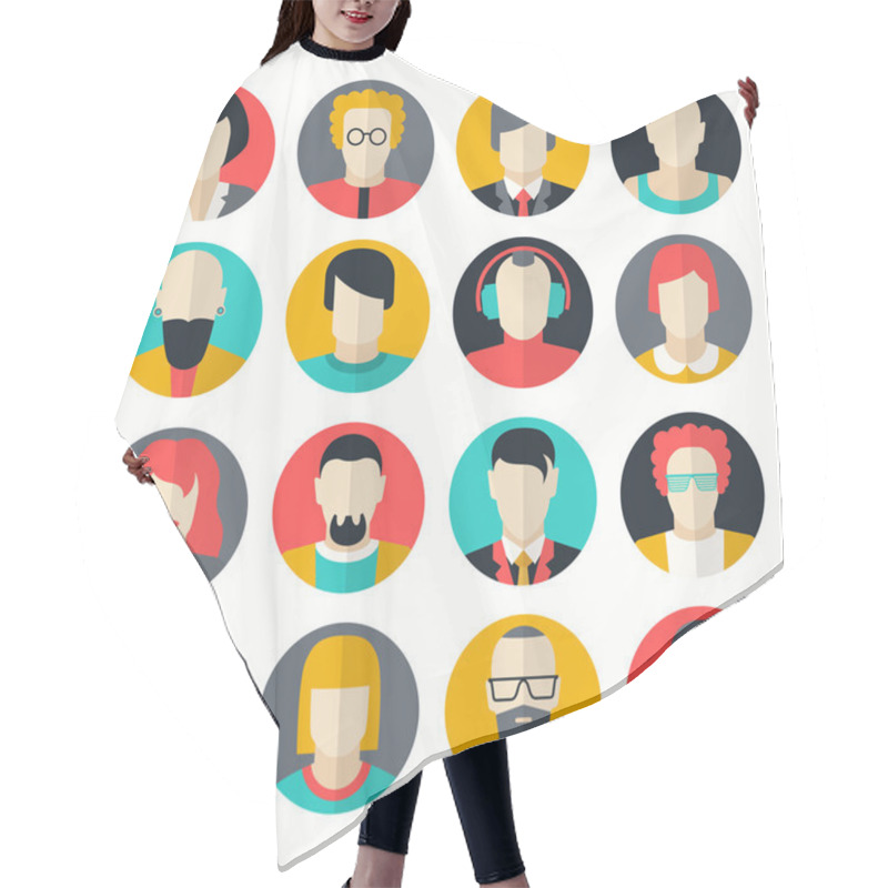 Personality  Stylized Character People Avatars Hair Cutting Cape