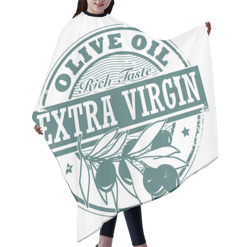 Personality  Extra Virgin Olive Oil Stamp Hair Cutting Cape