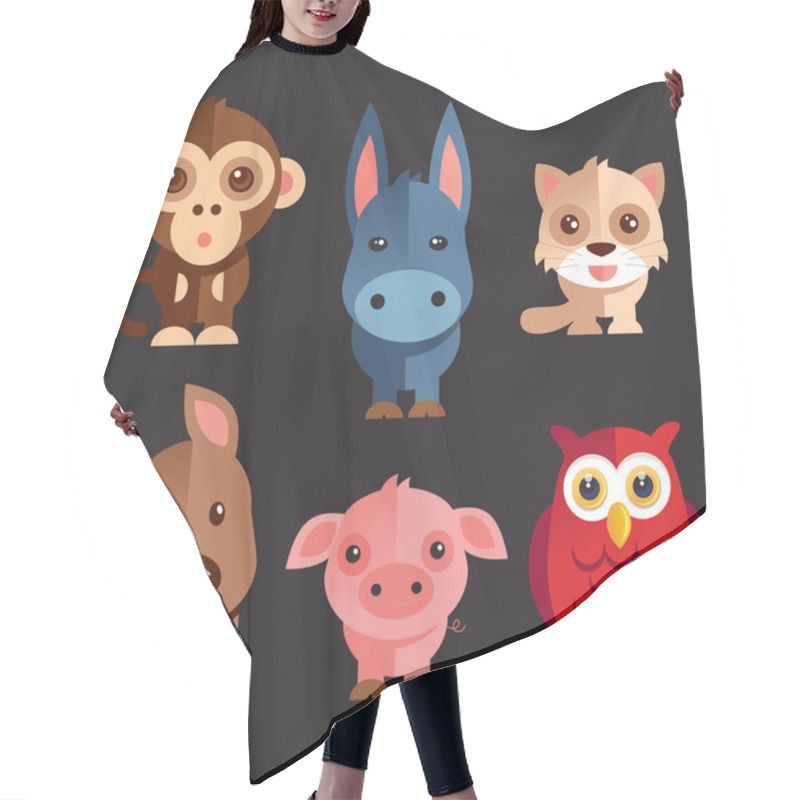 Personality  Funny Animals Set Hair Cutting Cape