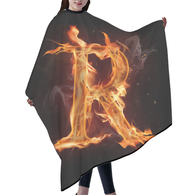 Personality  Fire Alphabet Hair Cutting Cape