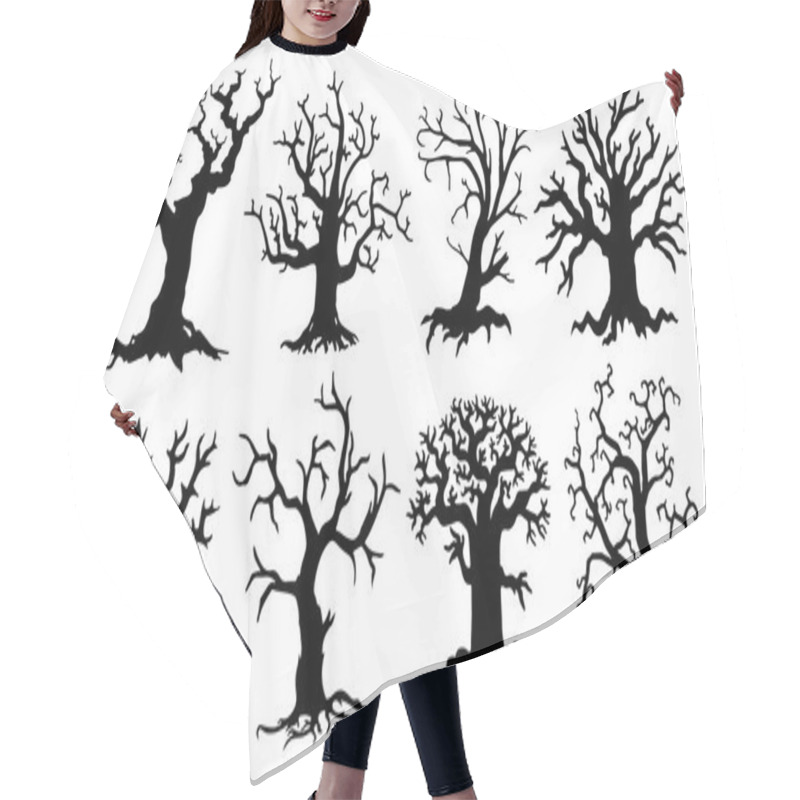 Personality  Scary Tree Silhouettes Hair Cutting Cape