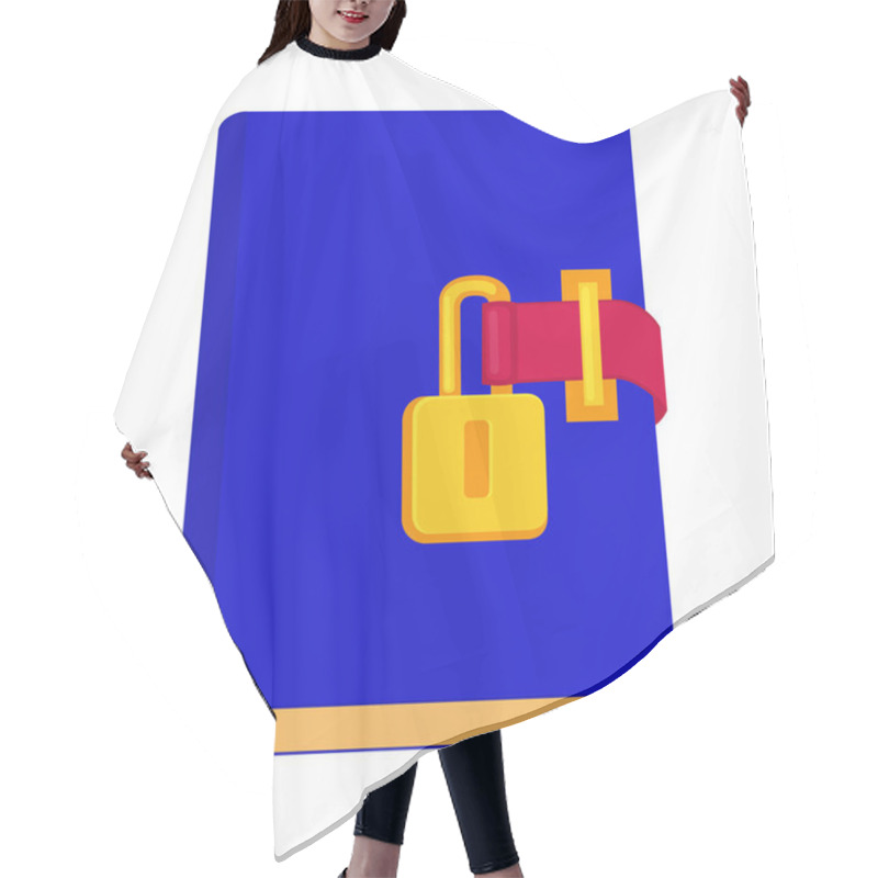 Personality  Cartoon Locked Blue Diary Hair Cutting Cape